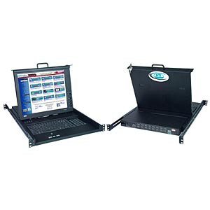 17 inch (432 millimeters) TFT/LCD DVI KVM drawer with High Density USB DVI KVM switch, touchpad