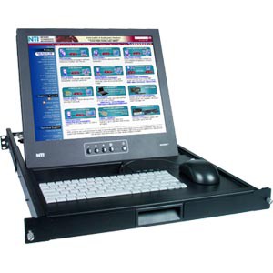 VGA USB & PS/2 KVM drawer in 1RU, 17" (432 mm) monitor, real mouse