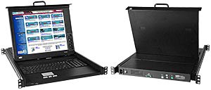 VGA USB & PS/2 KVM drawer, 15" (381 mm) monitor, numeric keypad, touchpad mouse