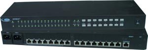 16-port Console Serial Port Switch, dual power
