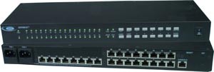 24-port Console Serial Port Switch, dual power