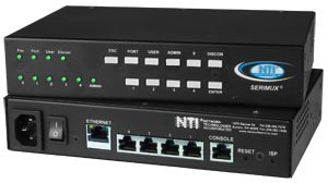 4-port Console Serial Port Switch with Ethernet Control, dual power