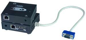 VGA extender via CAT5, local and remote monitor, up to 600 feet (183 meters)