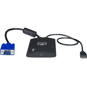KVM Console to USB 2.0 Portable Laptop Crash Cart Adapter