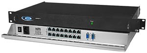 8-port VGA video + audio splitter/extender via CAT5, rackmounted