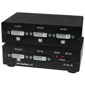 4-port DVI video splitter