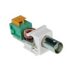 Composite BNC Video Balun via CAT5, White