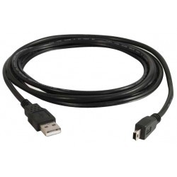 USB 2.0 Cables, Male A to Male Mini-B 5-Pin