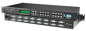 8 in 8 out DVI video matrix switch with audio