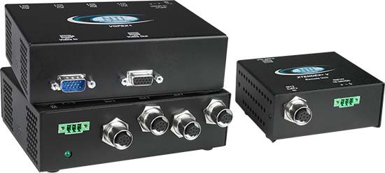 Industrial 8-Port CAT5 VGA Video Splitter/Extender, Local Unit