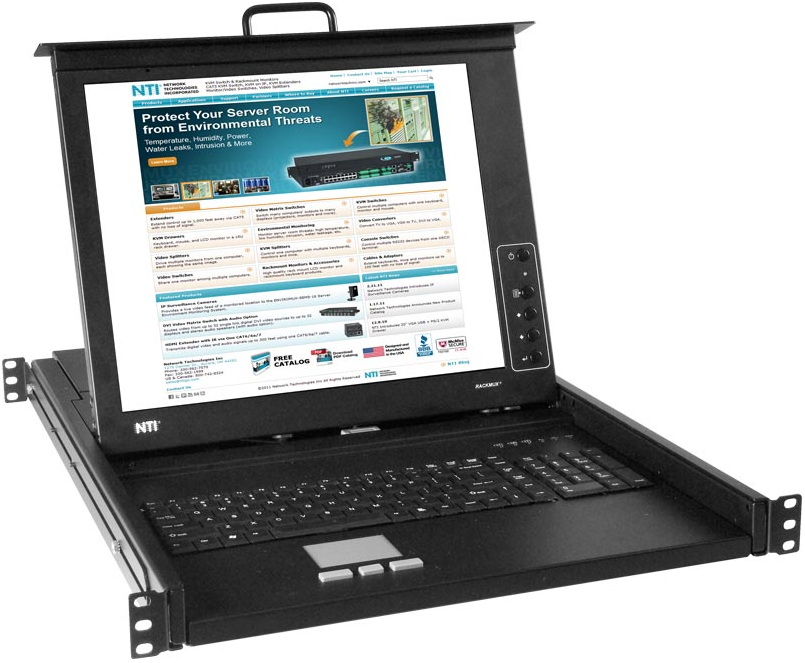Adderview Rack Kvm Drawer KVM Drawer integrated USB Switch rackmount keyboard VGA 1RU LCD