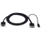 HDUSBVEXT-6-MM: Male 15-pin HD to Male 15-pin HD + Male USB Type A Interface Cable, Gray Cable Jacket