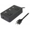 PWR-RMT-RBT2-515R-LCV2 – Low-Cost 2-Port Remote Power Reboot Switch with NEMA 5-15R Outlets (Top View)