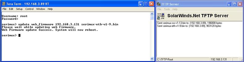 SERIMUX-CS-x Web Interface Firmware Update