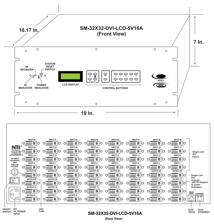 SM-32X32-DVI-LCD-5V16A